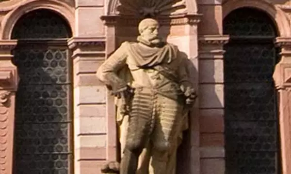 Johann Casimir von der Pfalz, Figur am Friedrichsbau in Schloss Heidelberg
