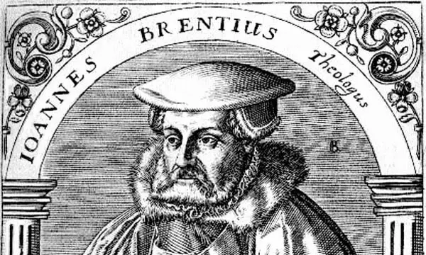 Johannes Brenz, Holzschnitt um 1590